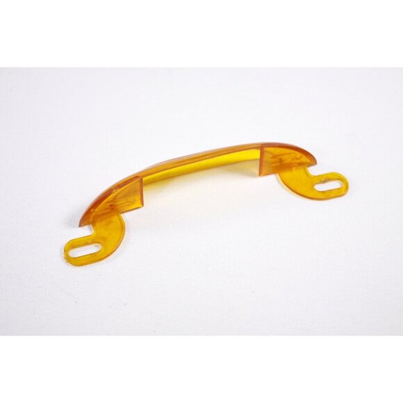 SET of 2 Orange Lucite Art Deco drawer pull inserts, drawer handle parts - Picture 3 of 10